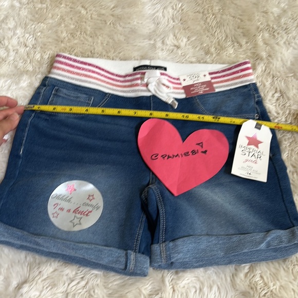 IMPERIAL STAR Girl’s Regular Rise Denim Shorts Size 14 NWT - Picture 7 of 10